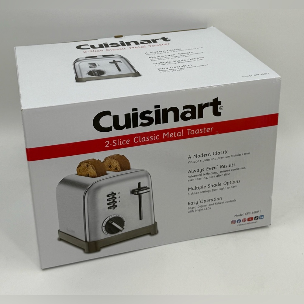 Cuisinart CPT-160P1 2-Slice Toaster Silver New in Box NIB